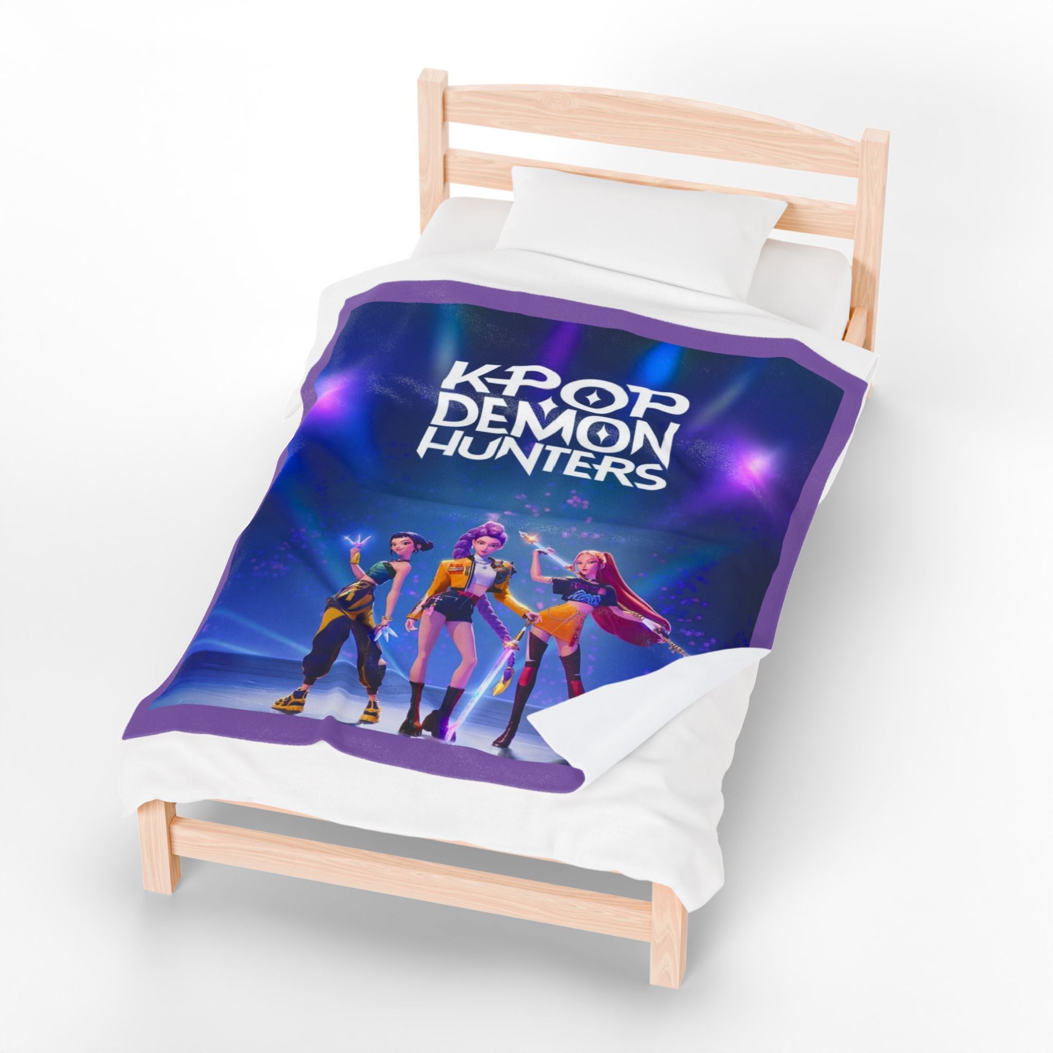 K-Pop Themed Velveteen Plush Blanket - Cozy Gift for Fans, Soft Throw for Dorm Room, Home Decor, Collectible Blanket