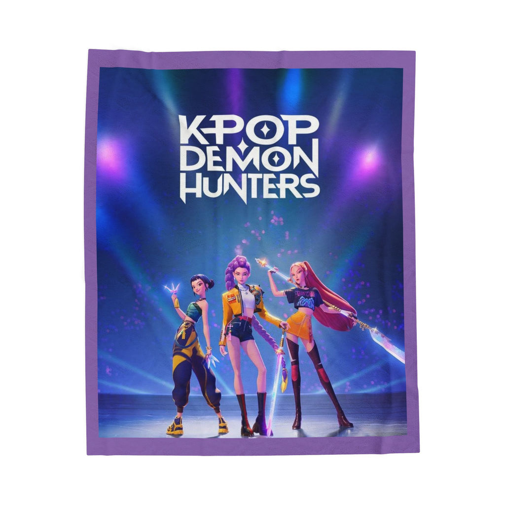 K-Pop Themed Velveteen Plush Blanket - Cozy Gift for Fans, Soft Throw for Dorm Room, Home Decor, Collectible Blanket