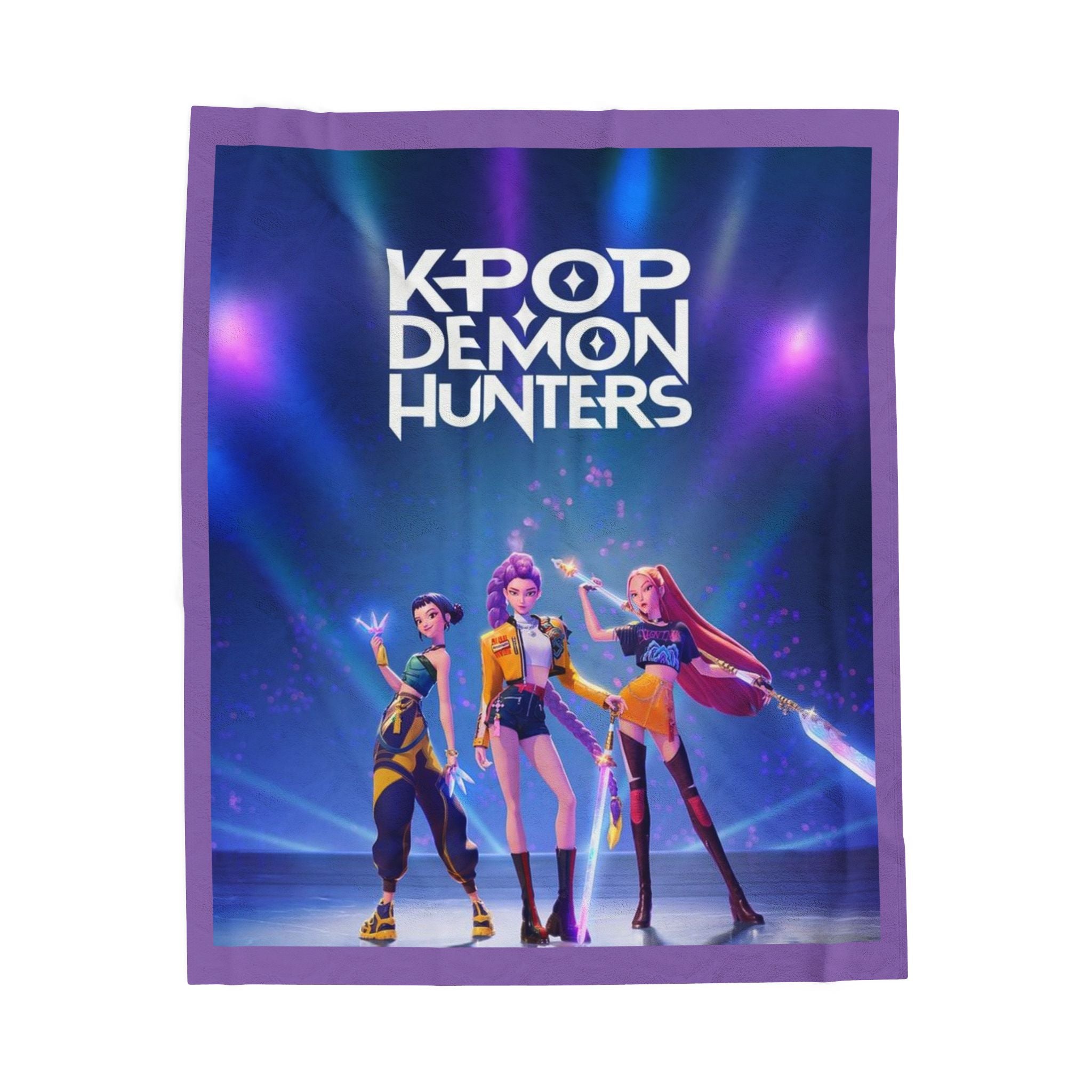 K-Pop Themed Velveteen Plush Blanket - Cozy Gift for Fans, Soft Throw for Dorm Room, Home Decor, Collectible Blanket